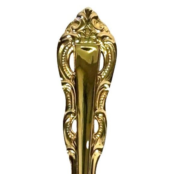 Set of 4 Four Towle Supreme KING ARTHUR GOLD Electroplate Teaspoons 6 1/8" - Picture 10 of 10